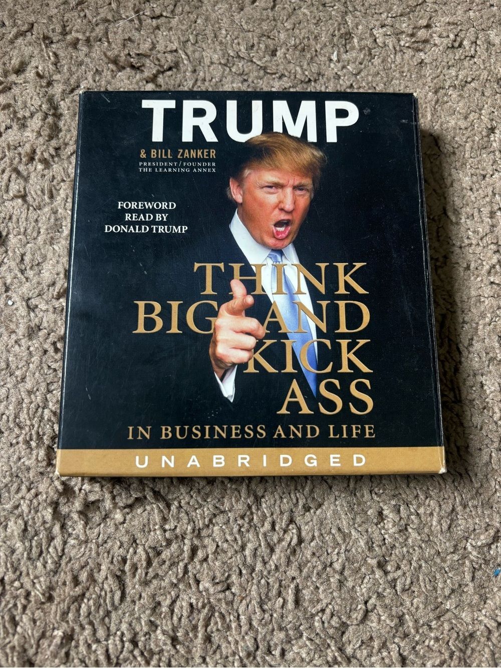 TRUMP Think Big and Kick Ass Audiobook - Black & Gold Cover